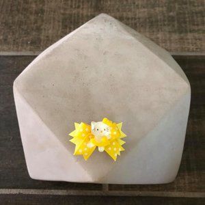 Yellow Hello Kitty Dog Bow